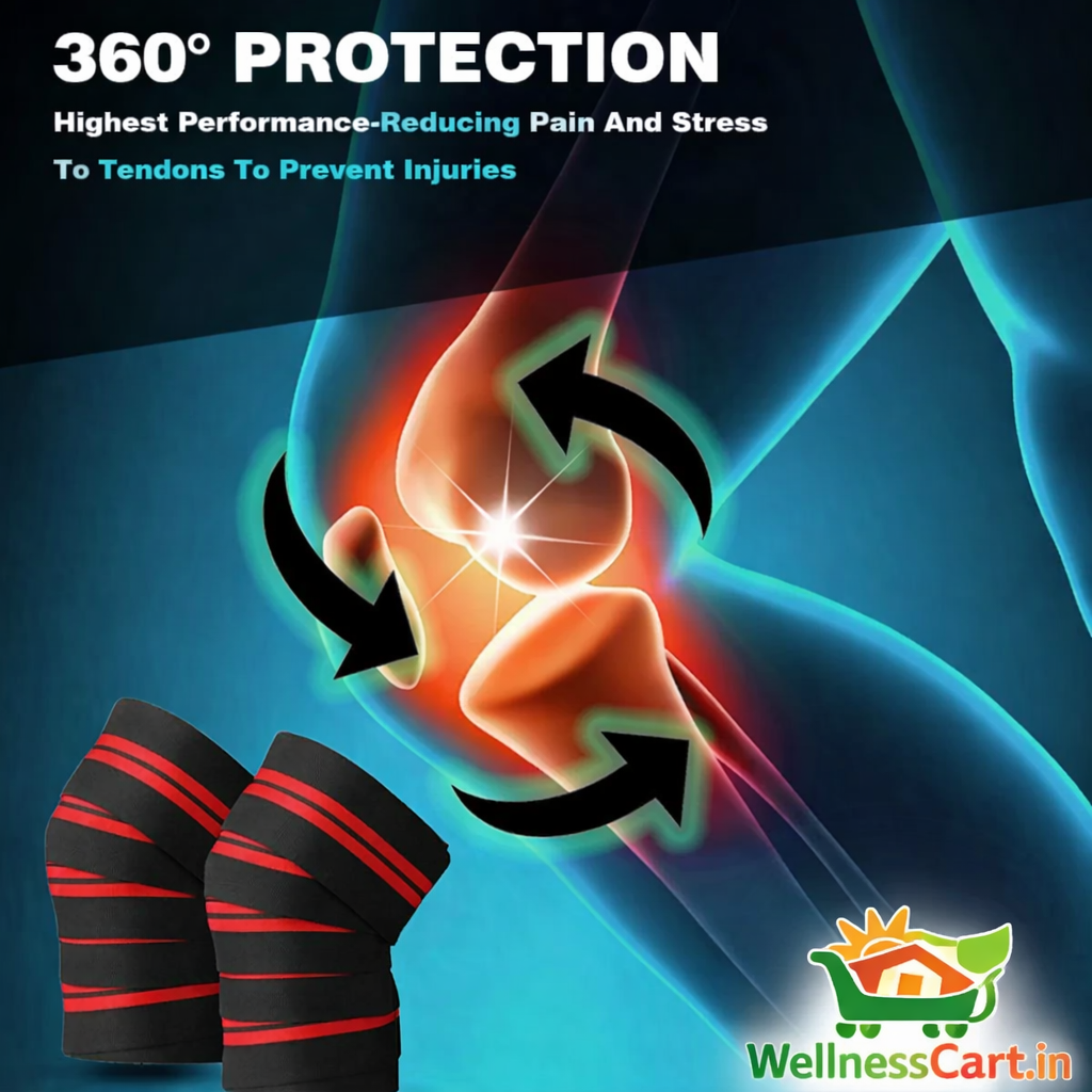 Knee Support Compression Wrap (Adjustable Gym & Sports Knee Brace) - Image 5