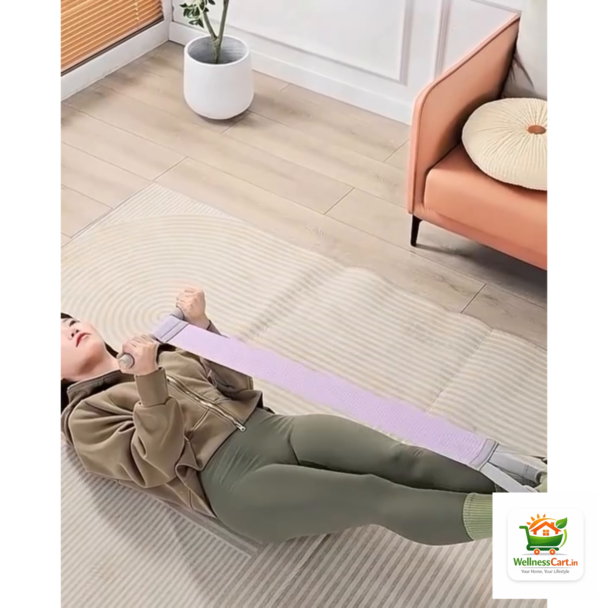 Yoga Stretch Strap with Foot Loops - Image 5